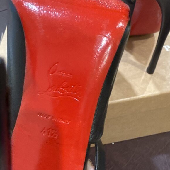 Christian Louboutin Malefissima Napa Shiny Black Stilettos 100 - Picture 9 of 11